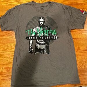 Vintage Reebok Gray Conor McGregor Graphic T-Shirt